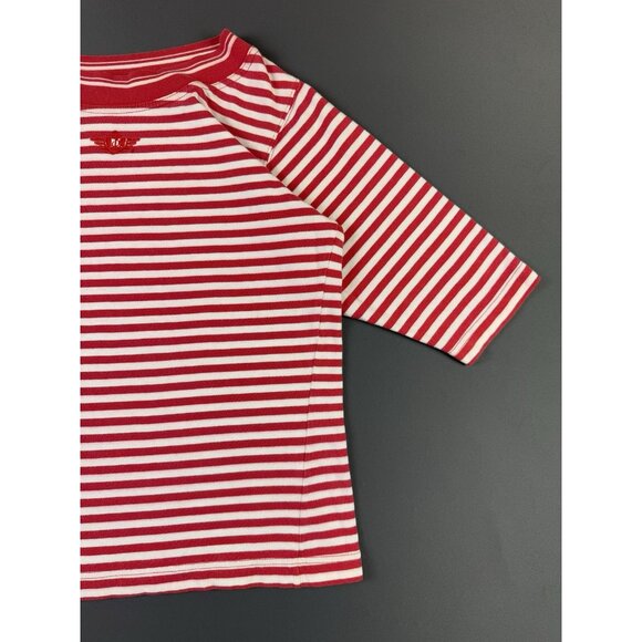 Vintage 90s Dockers Red Stripes Shirt Designer Streetwear Hype USA Made Medium - Picture 4 of 10